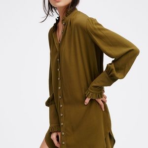 Slip and shirt dress combo